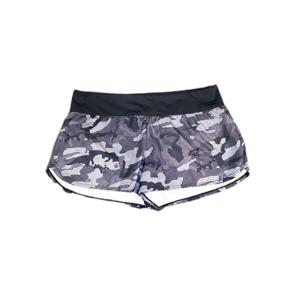 Nike Running Shorts Womens Size L Black Camo Lined Running Training Hiking C14